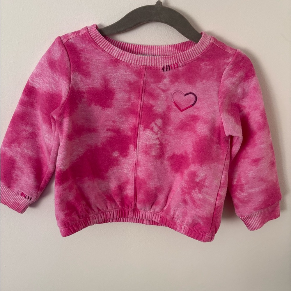 Splendid Pink Tie-Dye Kids Sweatshirt Set (Matching Pants)